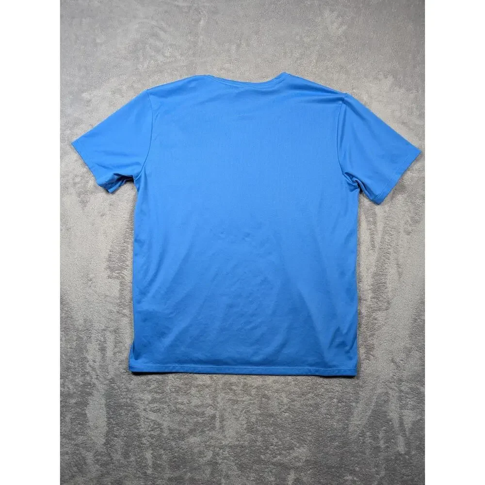 The North Face Flashdry T Shirt Mens Medium Blue Outdoor Hiking Adventure Casual